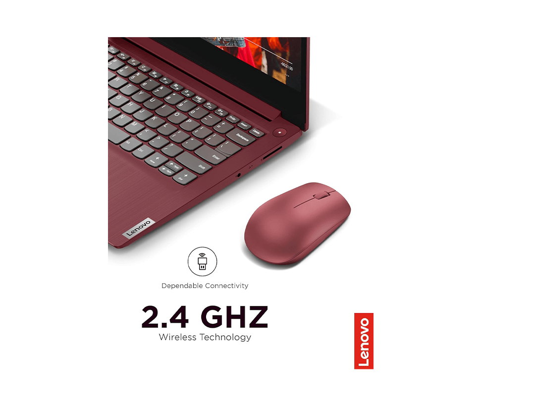 Lenovo 530 Wireless Mouse - Cherry Red in Qatar Lenovo 530 Wireless Mouse - Cherry Red in Qatar